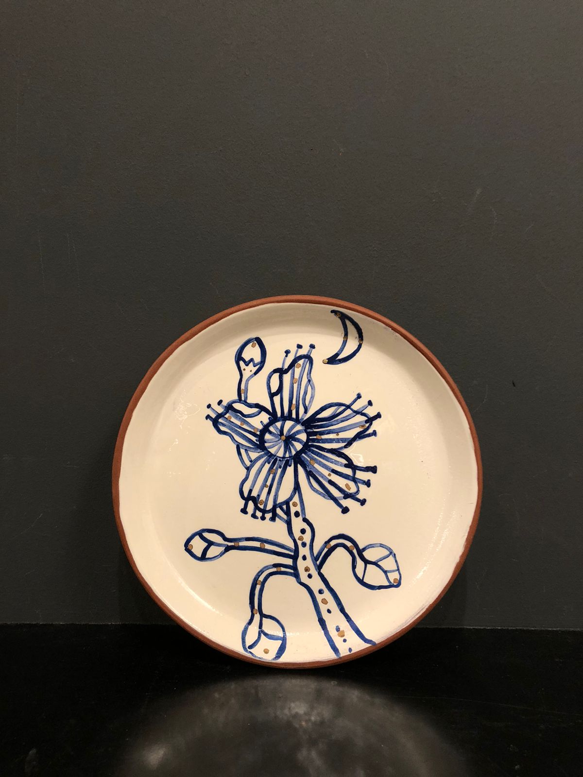 Hand Painted Terracotta Plates by Debjani