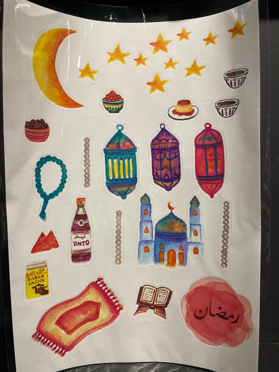 Hand Painted stickers by Dana Al Saifi
