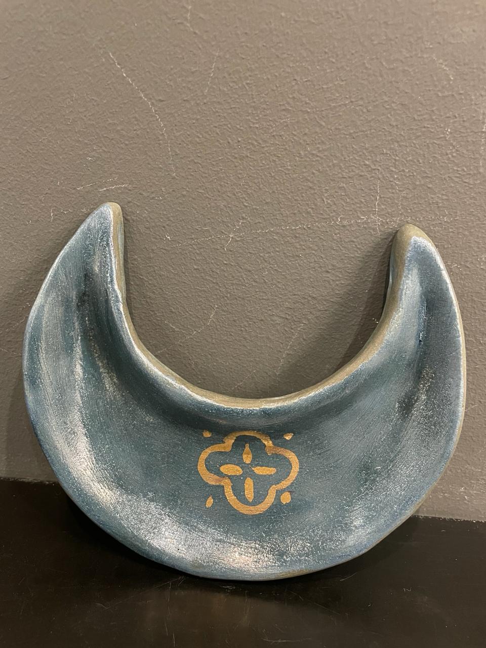 1 Pc small crescent plate by Debjani