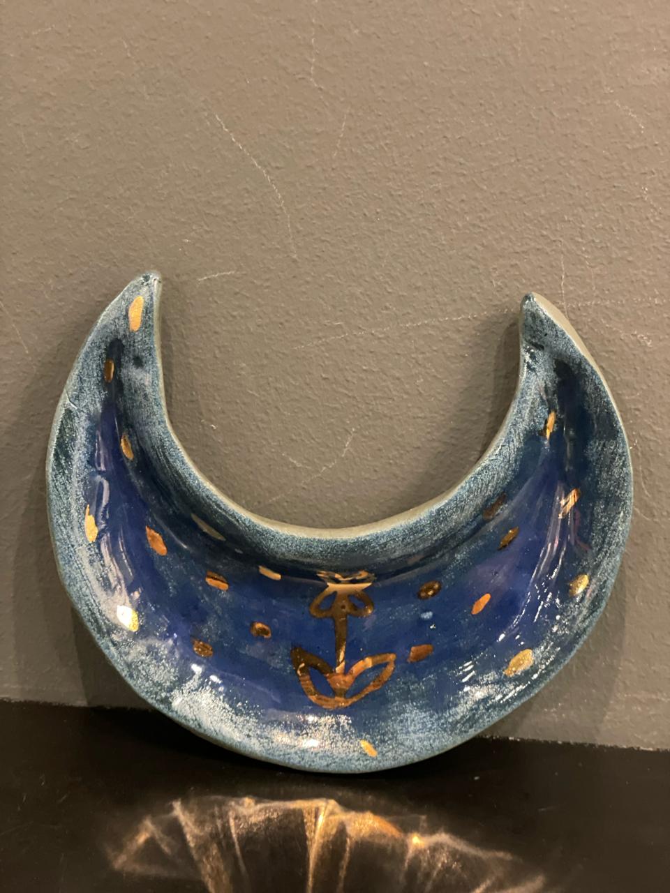 1 Pc small crescent plate by Debjani