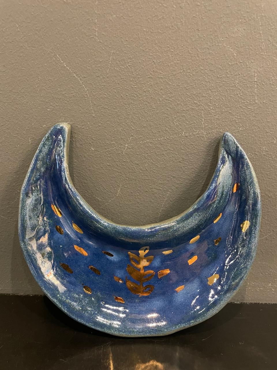 1 Pc small crescent plate by Debjani