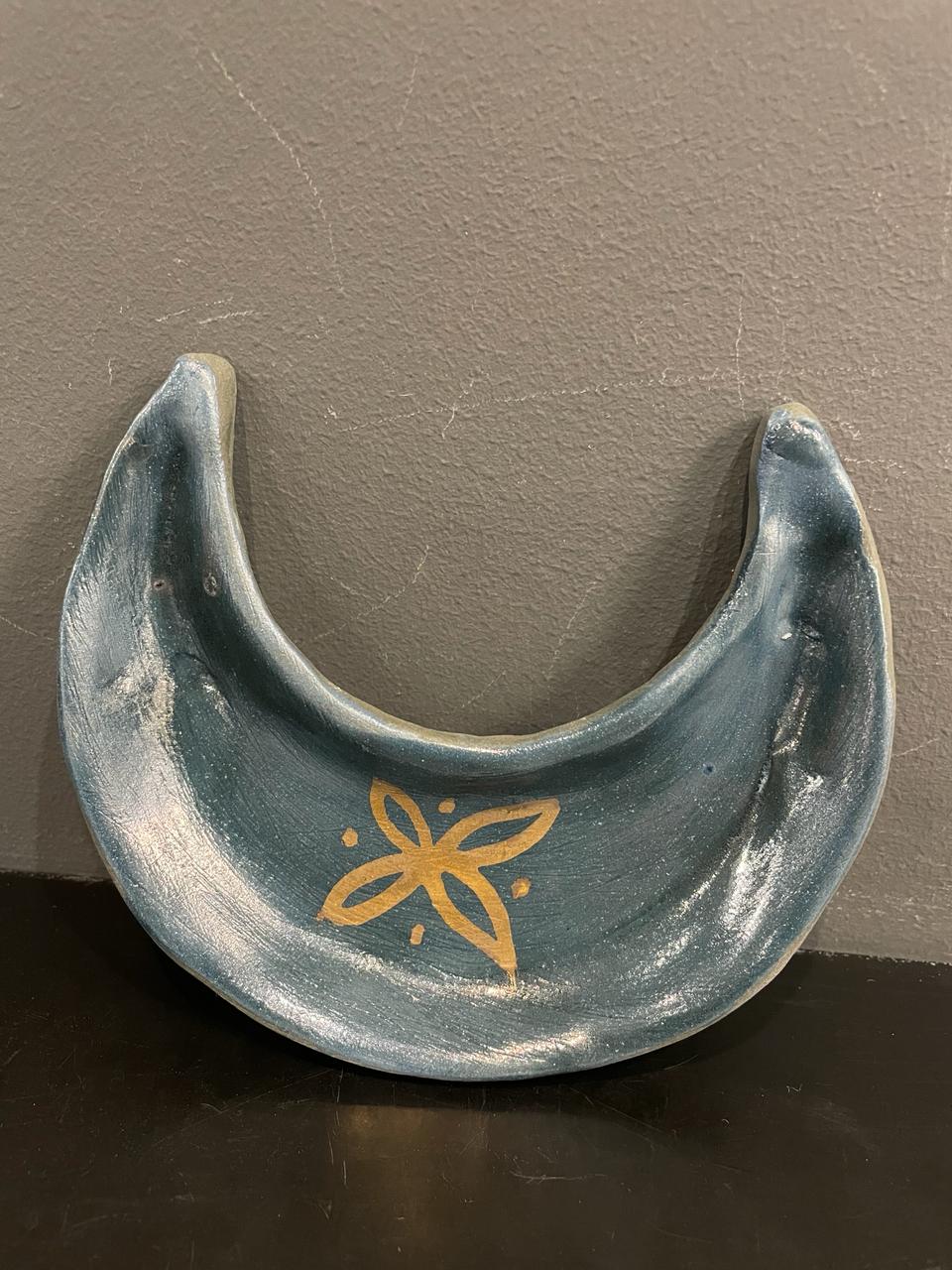 1 Pc small crescent plate by Debjani