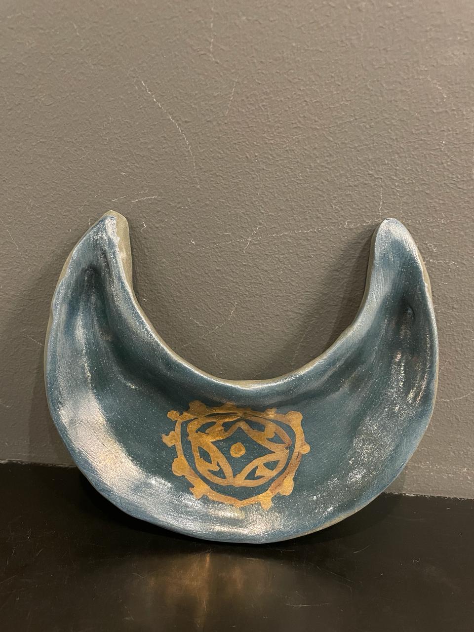 1 Pc small crescent plate by Debjani
