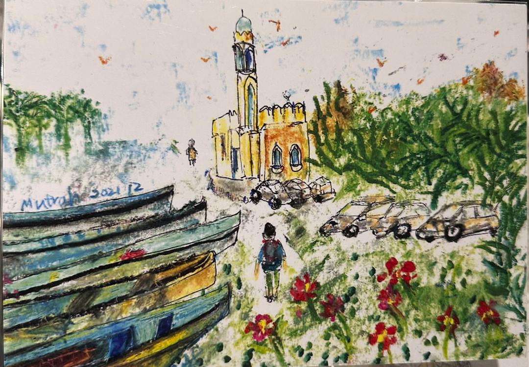 Watercolor postalcard by sunny