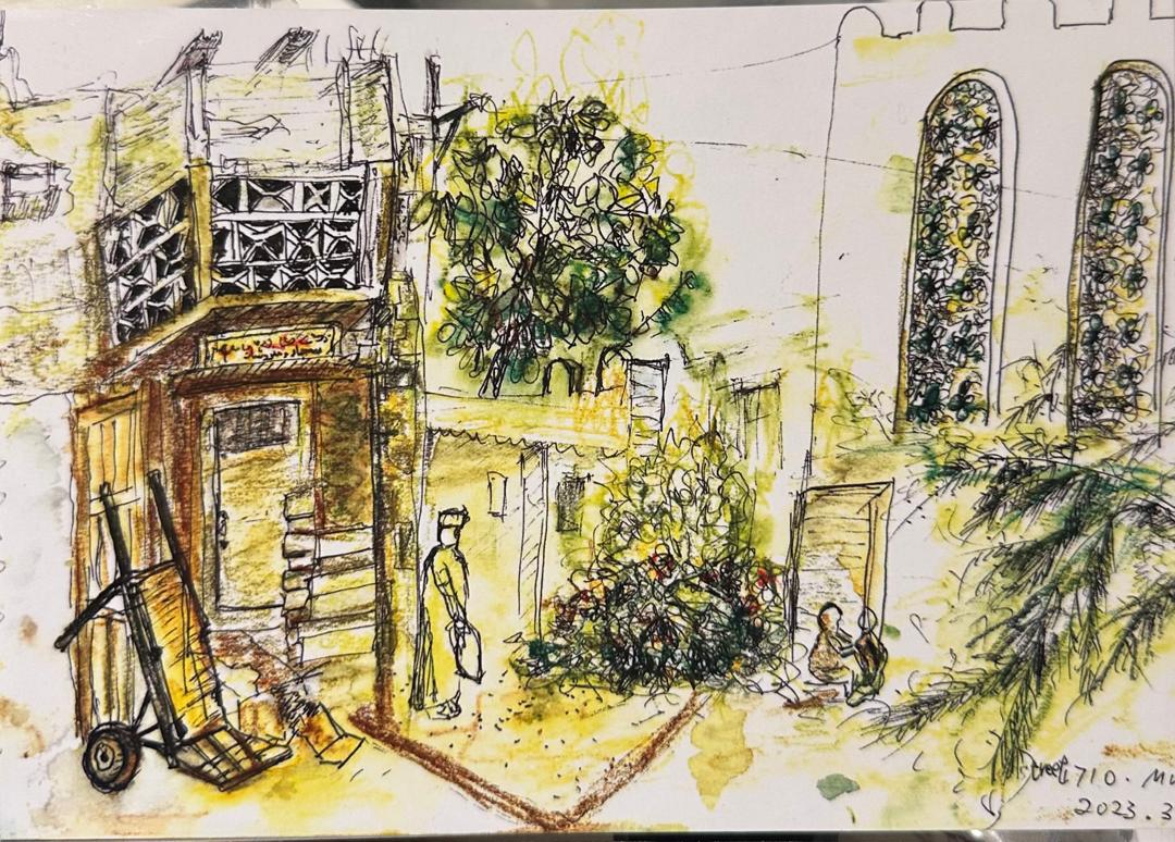 Watercolor postalcard by sunny