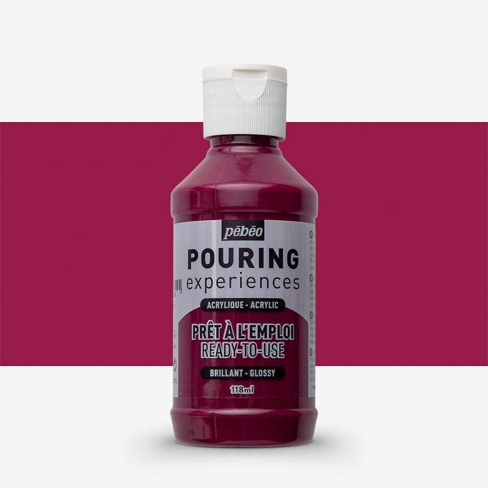 Pebeo Ready To Use Pouring Paint 118ml - Deep Magenta