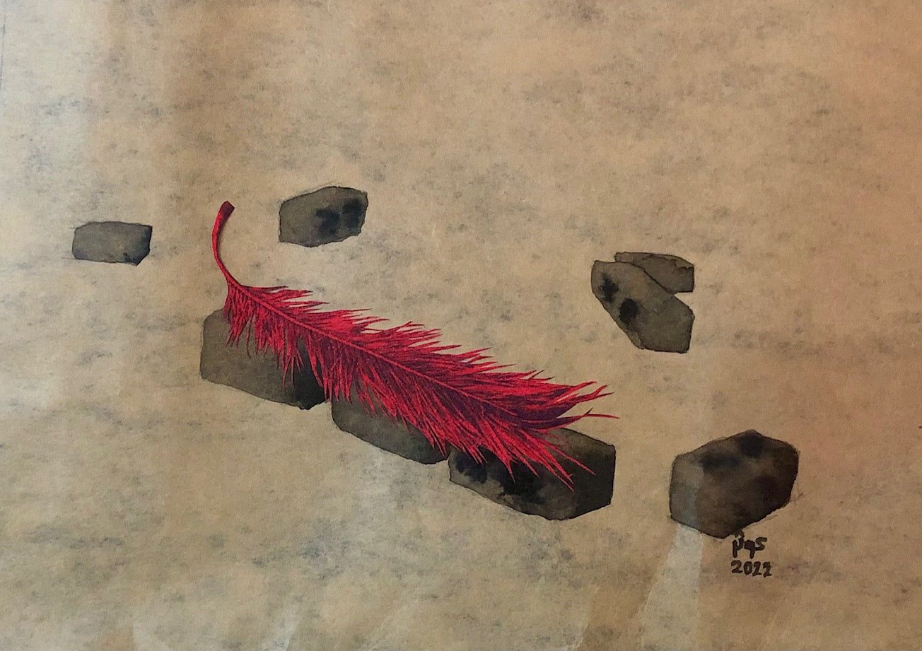 Untitled by Kawther Al Harthi (framed)