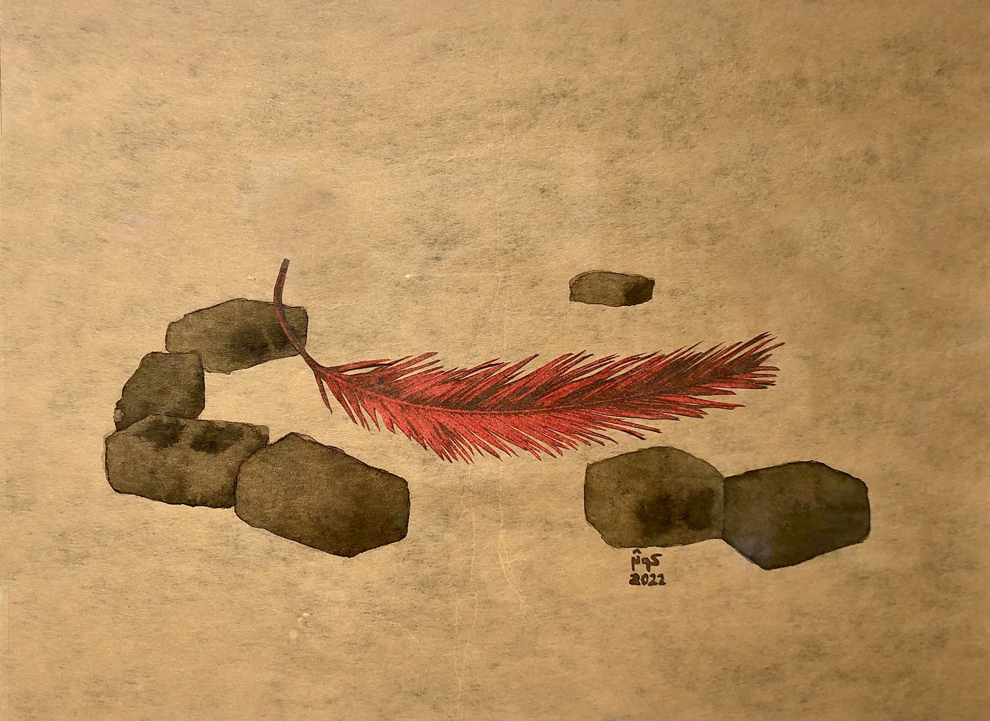 Untitled by Kawther Al Harthi (framed)
