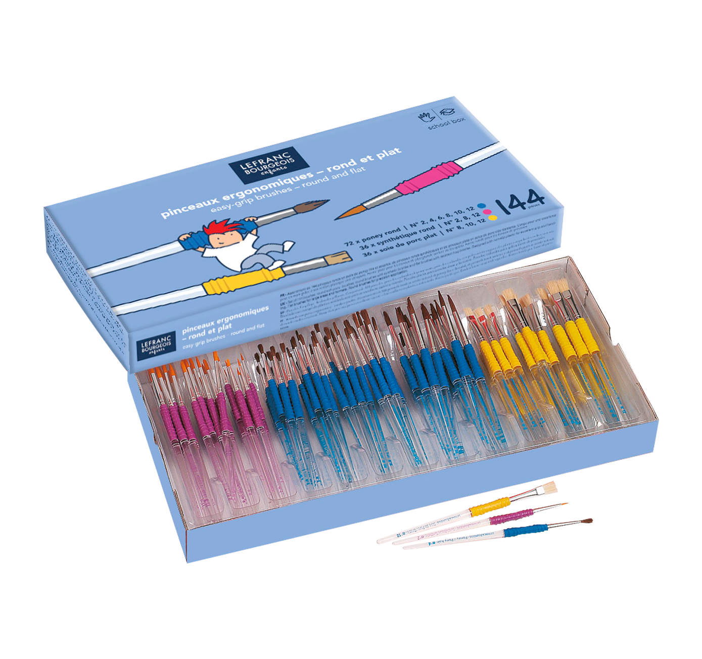 LB Grippy brush mix school pack