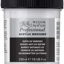 W&N Professional Acrylic Meduim Satin UV Varnish 225ML