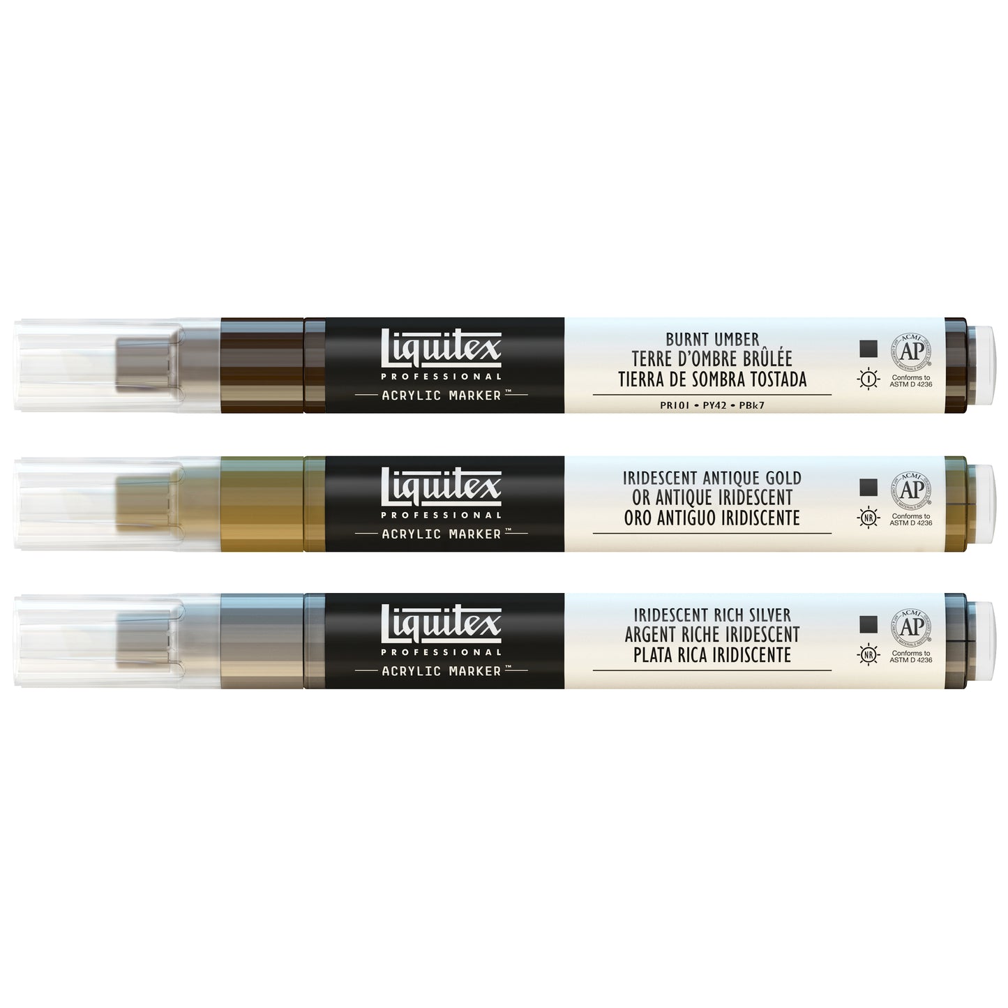 Liquitex Professional Acrylic Marker Irridescent Set of 3