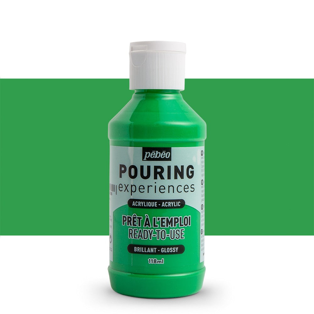 Pebeo Ready To Use Pouring Paint 118ml - Bright Green