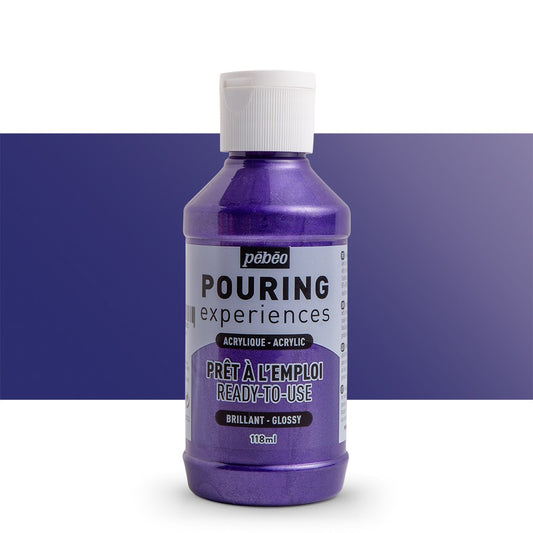 Pebeo Ready To Use Pouring Paint 118ml - Metallic Purple