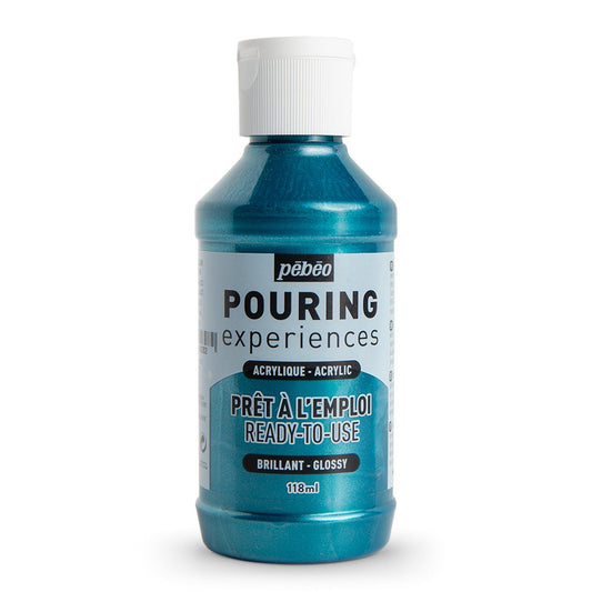 Pebeo Ready To Use Pouring Paint 118ml - Metal Cobalt Blue